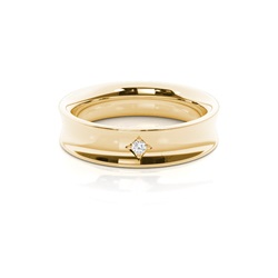 Ehering mit Diamant besetzten Damen mit konkavem Profil