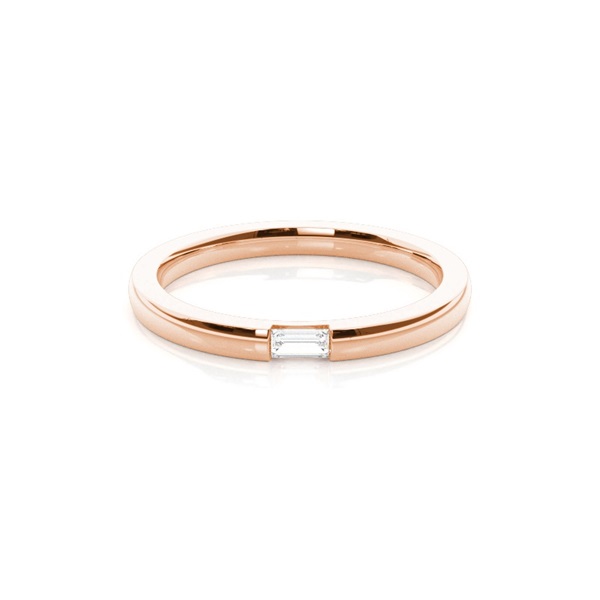 Baguette Diamond Studded Womens Wedding Band