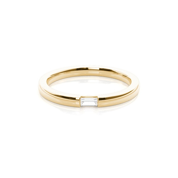 Baguette Diamond Studded Womens Wedding Band
