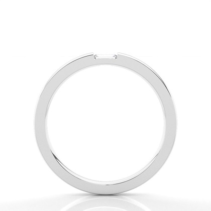 Baguette Diamond Studded Womens Wedding Band