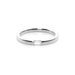 Baguette Diamant Studded Damen Ehering