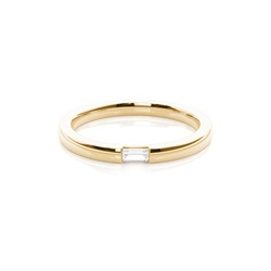 Baguette Diamond Studded Womens Wedding Band