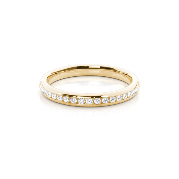 Channel Set Diamonds Womens Wedding Band