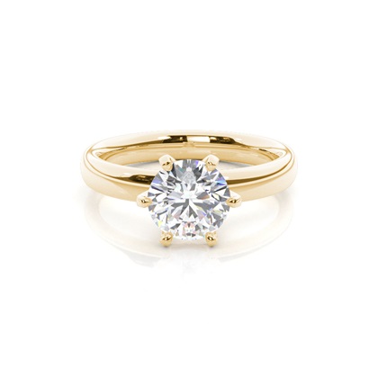 Yellow Gold Solitaire Diamond Engagement Rings