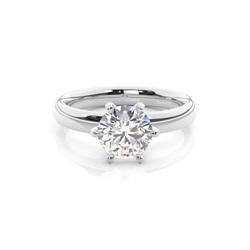 Runder Diamant Solitär Verlobungsring