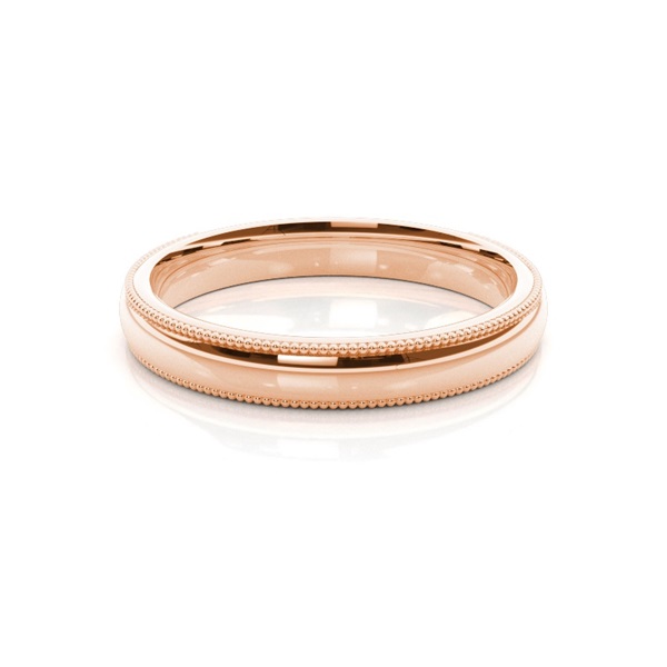 Milgrain on Edge comfort Fit Mens Wedding Band