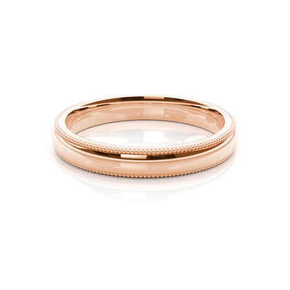 Milgrain on Edge comfort Fit Mens Wedding Band