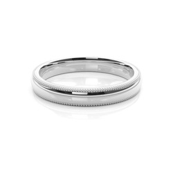 Milgrain on Edge Komfort Fit Herren Ehering