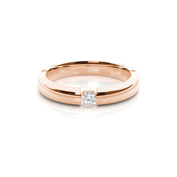 Kanal Set Solitär Diamant Damen Ehering