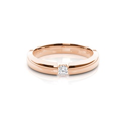 Channel Set Solitaire Diamond Womens Wedding Band