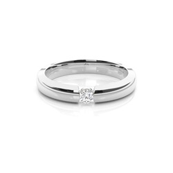 Channel Set Solitaire Diamond Womens Wedding Band