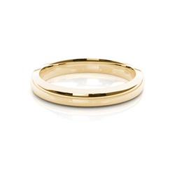 Beveled Profile Plain Mens Wedding Band