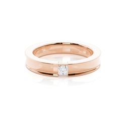 Channel Set Princess Diamond Womens Wedding Band