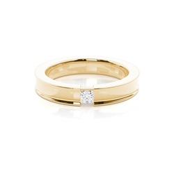 Channel Set Princess Diamond Womens Wedding Band