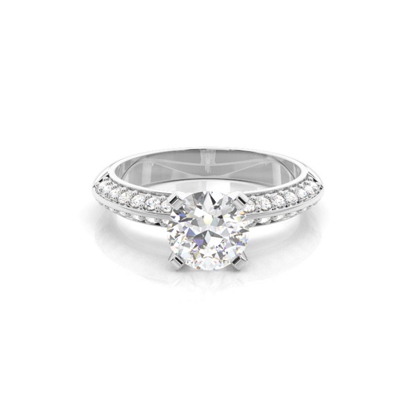 Prong Set Diamond Womens Engagement Ring