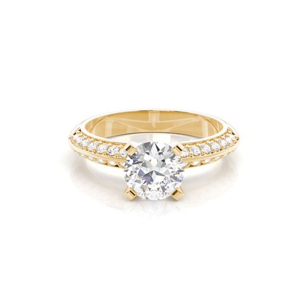 Prong Set Diamond Womens Engagement Ring