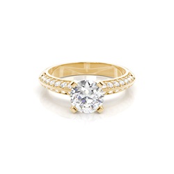 Prong Set Diamond Womens Engagement Ring