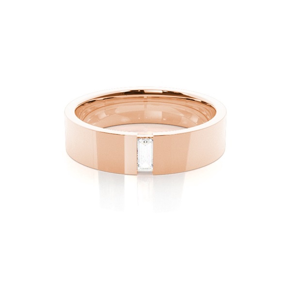 Baguette Diamond Studded Womens Wedding Band