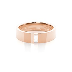 Baguette Diamant Studded Damen Ehering
