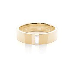 Baguette Diamond Studded Womens Wedding Band