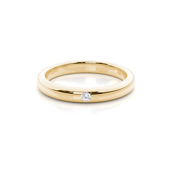 Spuleinstellung Runde Diamant Damen Ehering