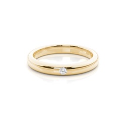 Flush Set Round Diamond Womens Wedding Band