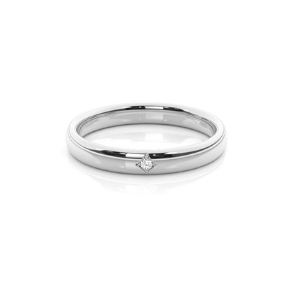 Prong Set Solitaire Diamond Comfirt Fit Womens Wedding Ring