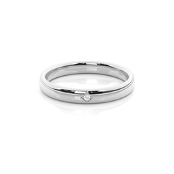 Solitärring mit Krappenfassung Diamant Comfort Fit Damen Ehering