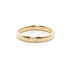 Solitärring mit Krappenfassung Diamant Comfort Fit Damen Ehering