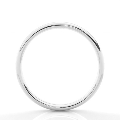 Low Dome Comfirt Fit Plain Mens Wedding Band