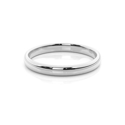 Low Dome Comfirt Fit Plain Mens Wedding Band