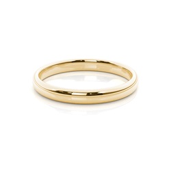 Low Dome Comfirt Fit Plain Mens Wedding Band