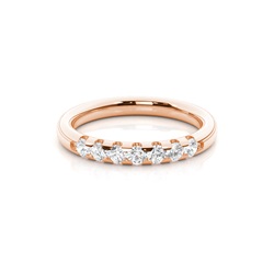 Prong Set Diamond Comfirt Fit Seven Stone Womens Wedding Ring