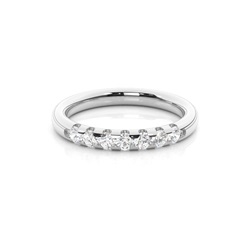 Prong Set Diamond Comfirt Fit Seven Stone Womens Wedding Ring