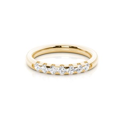 Prong Set Diamond Comfirt Fit Seven Stone Womens Wedding Ring