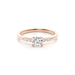 Diamant-Verlobungsring für Damen mit Krappenfassung