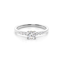 Diamant-Verlobungsring für Damen mit Krappenfassung