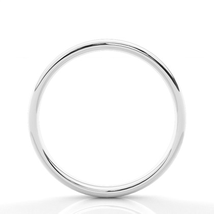 Low Dome Profile Comfort Fit Plain Mens Wedding Band