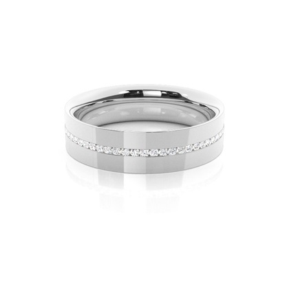 Channel Set Diamond Comfirt Fit Womens Wedding Ring