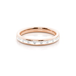 Kanal Set Baguette Diamant Komfort fit Damen Ehering