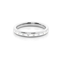 Kanal Set Baguette Diamant Komfort fit Damen Ehering