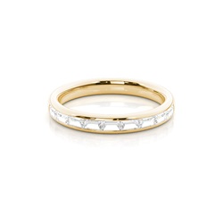 Channel Set Baguette Diamond Comfirt Fit Womens Wedding Ring