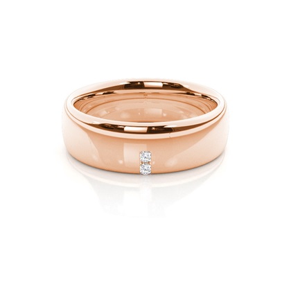 Channel Set Round Diamond Comfirt Fit Womens Wedding Ring