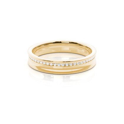 Channel Set Round Diamond Womens Wedding Ring