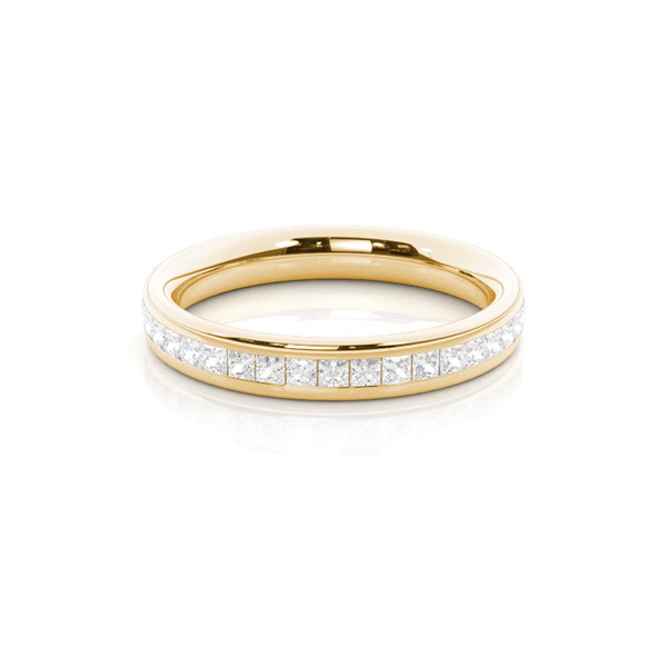 Channel Set Princess Diamond Womens Wedding Ring
