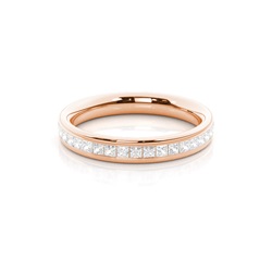 Channel Set Princess Diamond Womens Wedding Ring