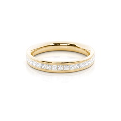 Channel Set Princess Diamond Womens Wedding Ring