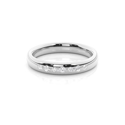 Flush Setting Round Diamond Womens Wedding Ring