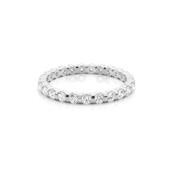 Channel Setting Round Diamond Womens Wedding Ring