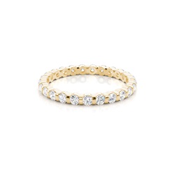 Channel Setting Round Diamond Womens Wedding Ring